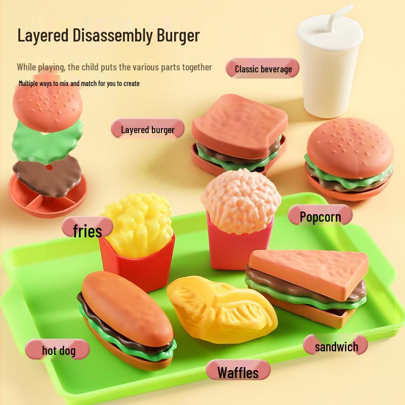 Kids' Pretend Play Kitchen Set: Vegetables, Pizza, and Fruit Cutting Fun