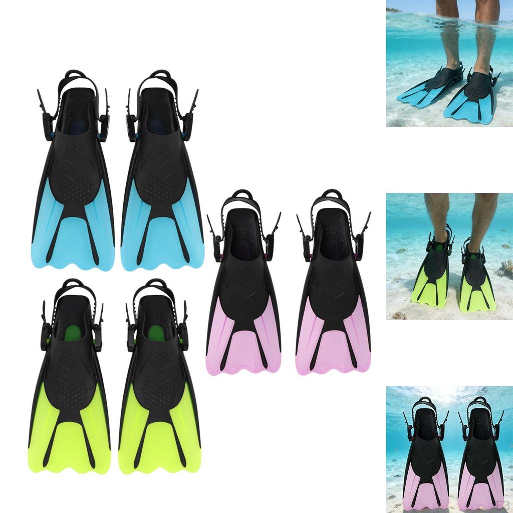 Set of Diving Fins, Swimming Snorkeling Training Fins with Lightweight Silicone Material