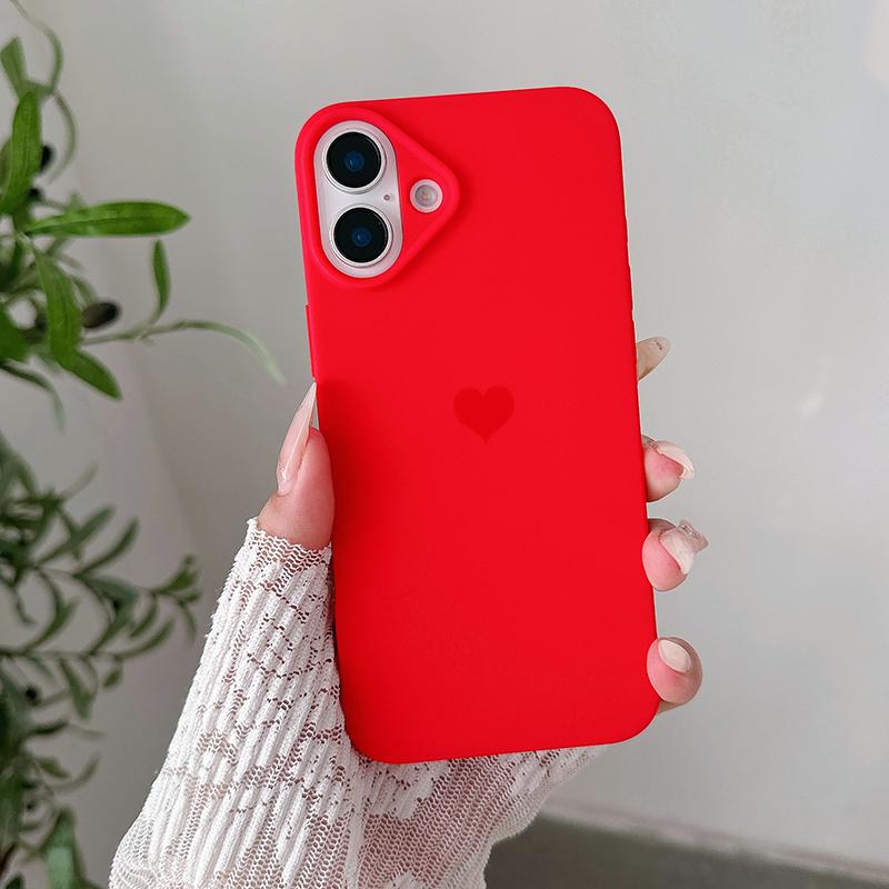 Love Candy Color Silicone Soft Case For iPhone 16 15 14 Plus 13 12 Mini 11 Pro Max Ultra Thin Matte TPU Back Cover Shell Caso