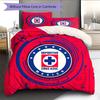 Cruz Azul Pattern Bedding Home Decoration Birthday Gift (1 * duvet cover + 2 * pillowcase, without core)
