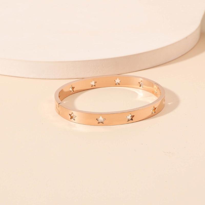 Chic Bracelet Wrist Jewelry Hollow Star Bangle Suitable for Fashionable Outfit