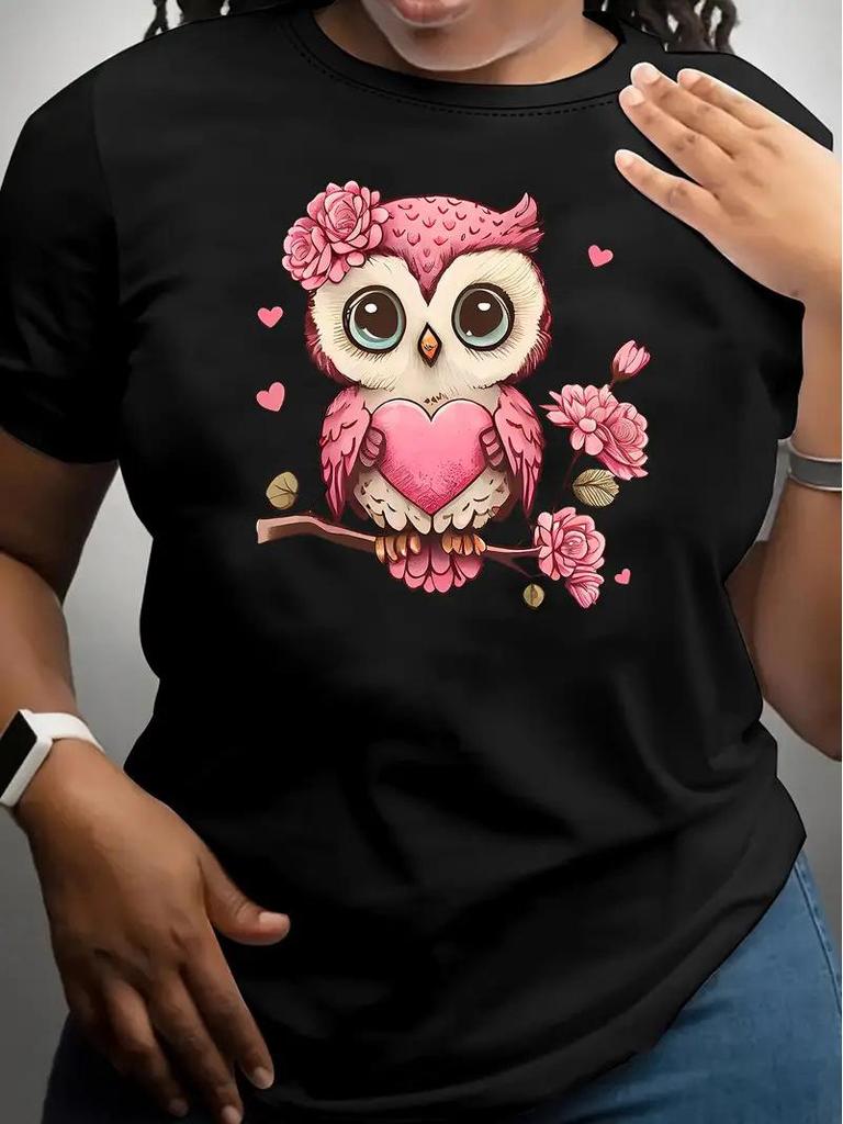 Valentinstag Herz Rundhals Damen Kurzarm Oberteil - Kostenloser Versand