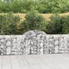Vidaxl Kosze Gabionowe, 4 Szt, 200X30X80/100 Cm, Galwanizowane Żelazo