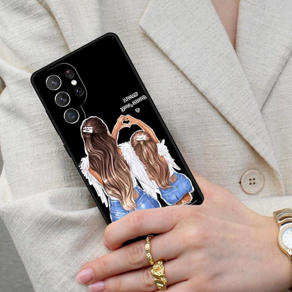Mom and Daughter Cell Phone Case for Samsung Galaxy S26 Ultra S25 S24 S23 S22 S21 S20 Note10 Cover