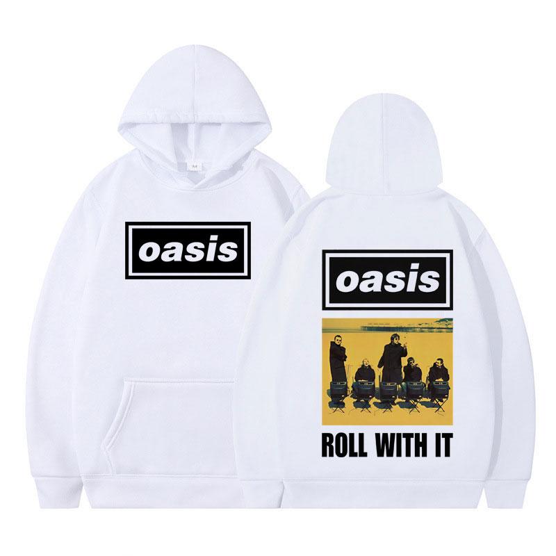 OASIS Live 25 Tour Vintage Hoodies Men Fashion Hip-hop  Oversized Tracksuit Gothic Punk High Quality Pullover Streetwear