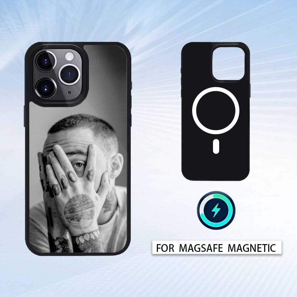 Rapper M-Mac Miller Cool Phone Case Magnetic For iPhone17 16 15 14 13 12 Pro Max For Magsafe Wireless Charging Cover
