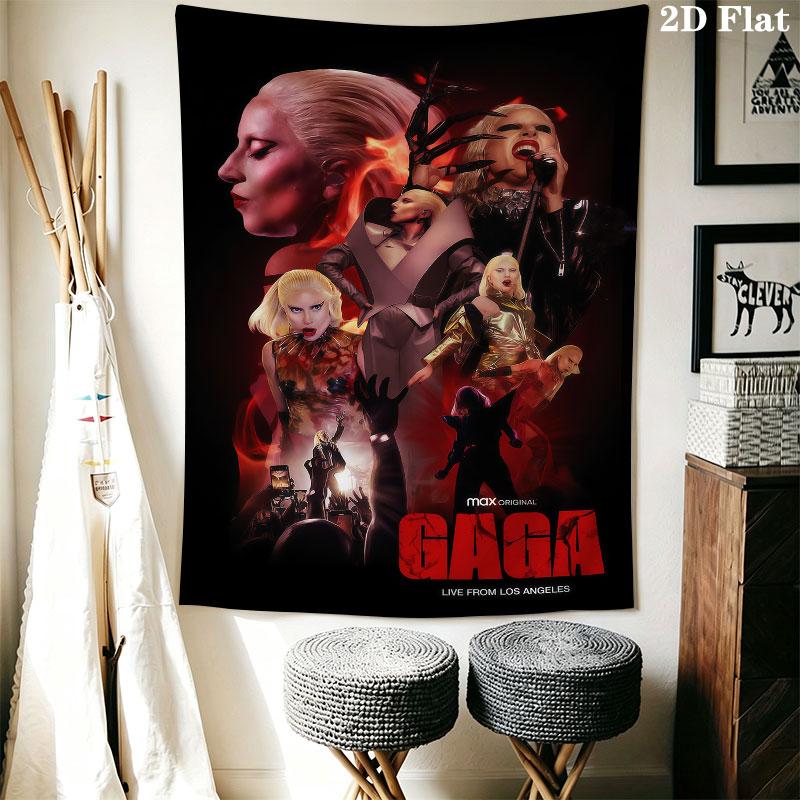 Lady Gaga poster Wall Hanging Printed Fabric Blanket Decorative Tapestries for Bedroom Living Room Home Decor