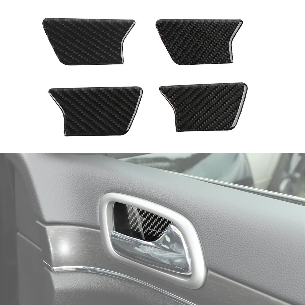 Samolepky na ozdobu vnitřních klamek dveří auta pro Jeep Grand Cherokee 2011-2026 Dekorace misky vnitřních klik Carbon Fiber Doplňky