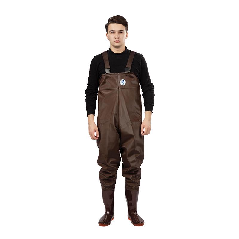 Eco-Friendly One-Piece Fishing Waders with Boots - Full Body Waterproof Pants