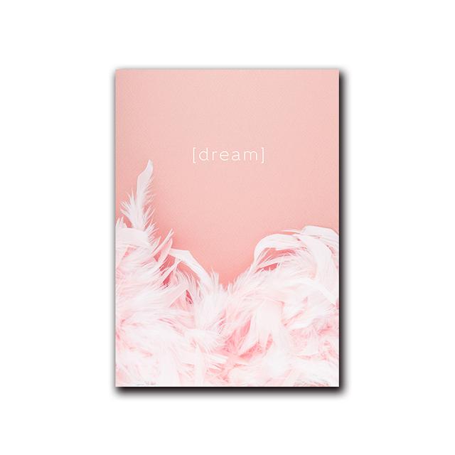 Rosa Mode Serie Abstrakte Dekoration Leinwand Malerei Lip Feder Zitat Poster Nordic Druck Wand Kunst Bild Wohnzimmer Dekor
