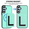 For Samsung Galaxy S24 Magnetisk deksel TPU+PU Lær Telefon Bakdeksel med Avtakbar Kortholder