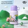COOKER KING Termosmugg 316 rostfritt stål med sugrör, barnvattenmugg, dubbelock, stor mage-mugg, drickmugg, 580 ml