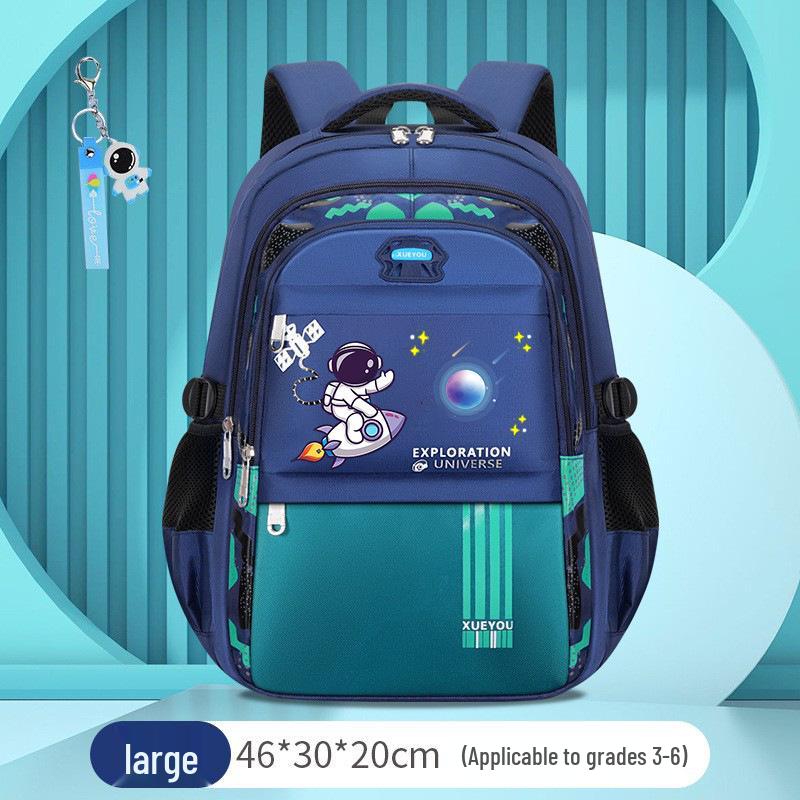 Astronaut School Backpack for Boys, Grades 1-6 - Large Capacity, Lightweight, Spine Protection