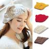 Women's Winter Knit Crochet Braided Cat Ears Beret Beanie Ski Knitted Hat Cap