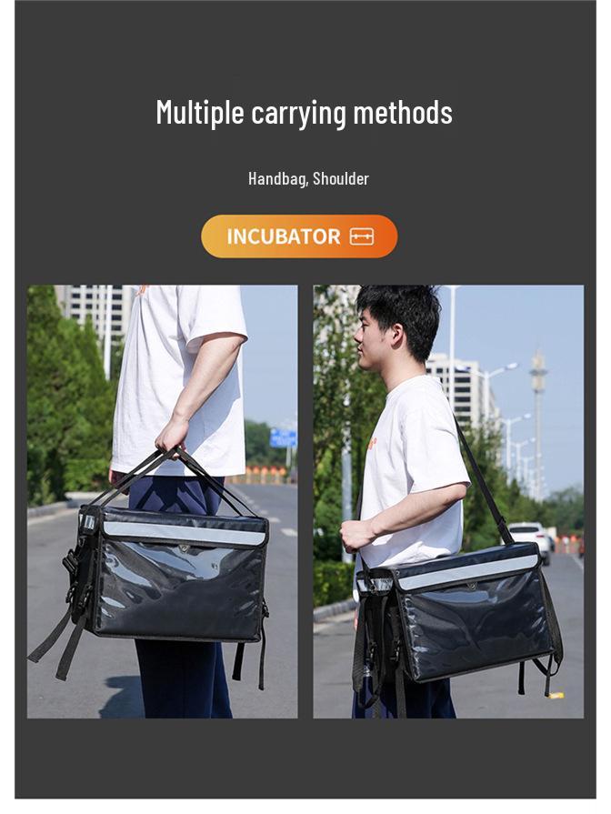 Cutie Izolată Impermeabilă pentru Livrare Mâncare pentru Standuri Stradale - Disponibilă în Mărimi Mari și Mici