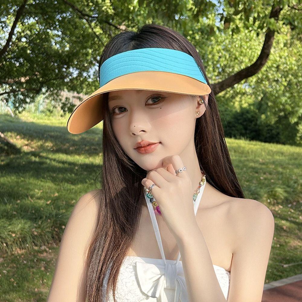 Large Brim Sunscreen Baseball Cap Ice Silk Breathable Air Sun Hat  Ladies Girl