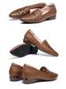 Embroidered Breathable Chunky Heel Flats - Plus Size Women's Fashion Shoes