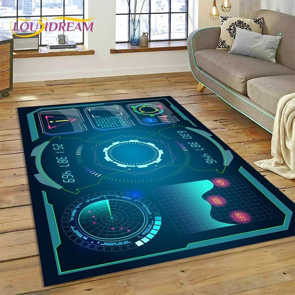 Racing Car Dashboard Machine Control Screen Carpet Rug for Bedroom Living Room Sofa Decoration,Child Game Large Decor Floor Mat