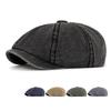 Cotton Octagonal Cap Men British Vintage Newsboy Cap Berets Paintsman Cap
