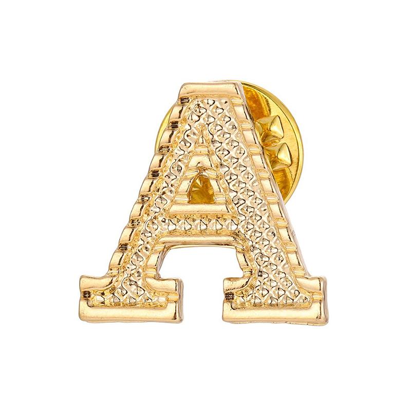 

Vintage 26 Letter Initial Lapel Pin Brooches For Women Unisex A-Z Metal Party Casual Brooch Pins Gifts A