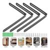 4Pcs Adjustable L-Shape Corner Brace with Screw Steel Connector Slotted Joint Right Angle Bracket for Wood Chair Board Furniture
