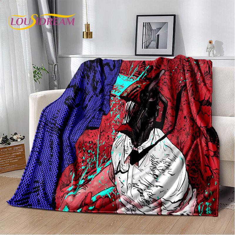 Anime Chainsaw Man Denji Cartoon Soft Plush Blanket,Flannel Blanket Throw Blanket for Living Room Bedroom Bed Sofa Picnic Cover