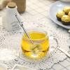 2PCS 304 Stainless Steel Tea Infuser Press Type Tea Filter Long Handle Tea Strainer Ball Office