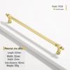 French Modern Gold Zinc Alloy Cabinet Handle