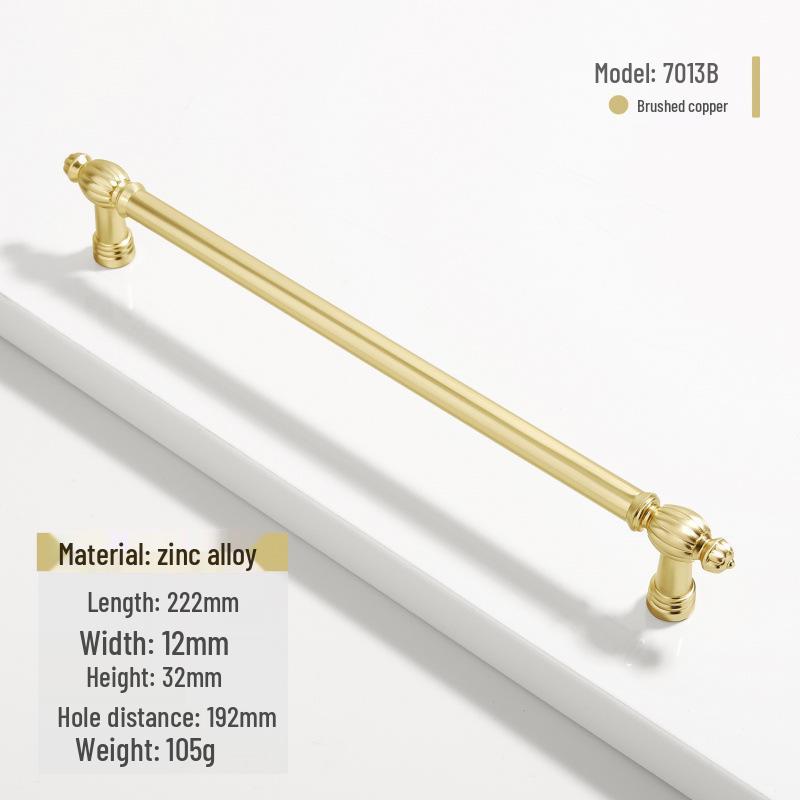French Modern Gold Zinc Alloy Cabinet Handle