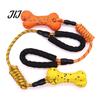 Aggressive Chewer Bone Toys ETPU Dog Chew Toy, with Braided Rope, Foam Handle, Interactive Tug Toy Rope of War Pet Teeth Cleaning for Medium