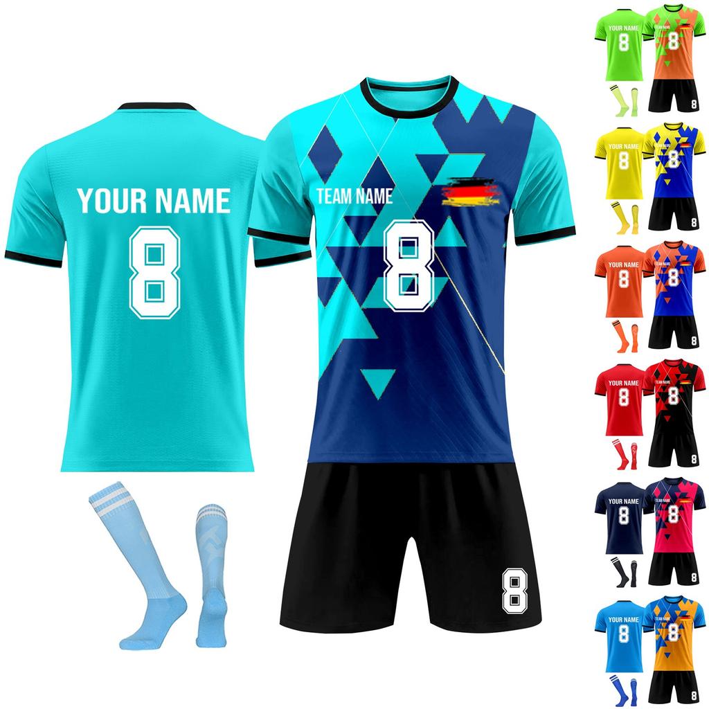 Personalised Shirts Kit Mens Girls With Name Number Custom Football Jerseys For Boys Training Suit