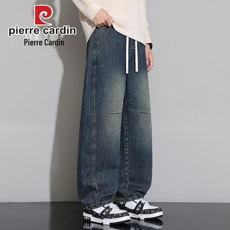 Pierre Cardin Men's Curved Cut Loose Straight Casual Jeans