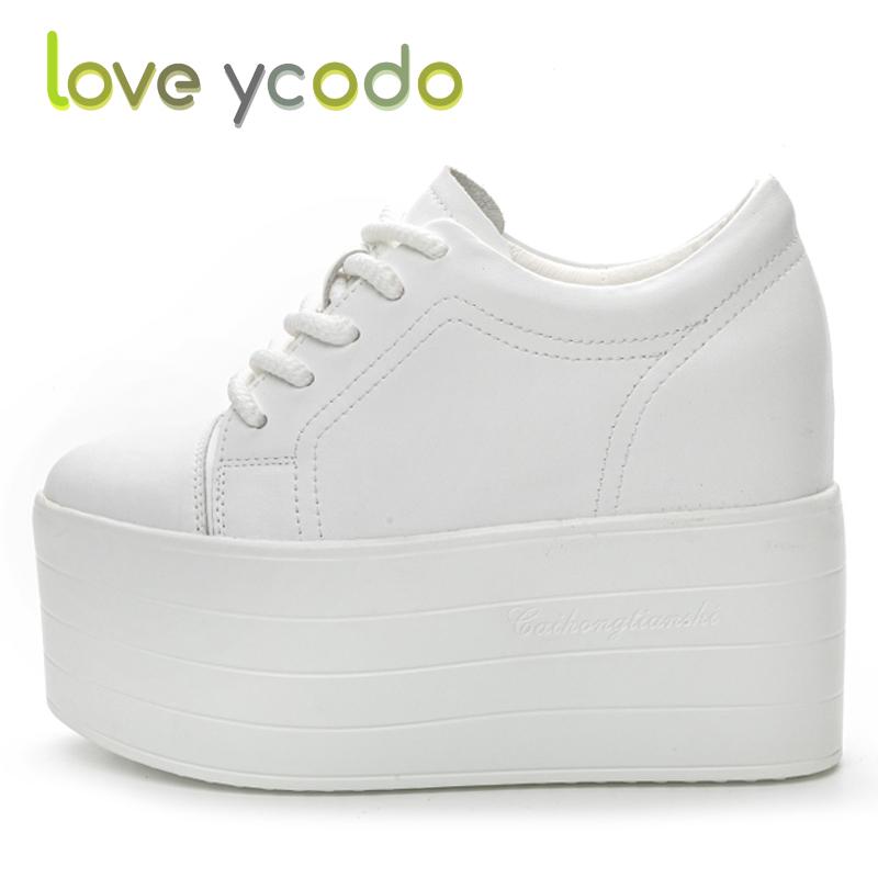 Жіноче модне повсякденне шкіряне взуття Супер товста підошва Водонепроникне столове Просте зручне весна літо осінь Студентське повсякденне взуття для дівчат