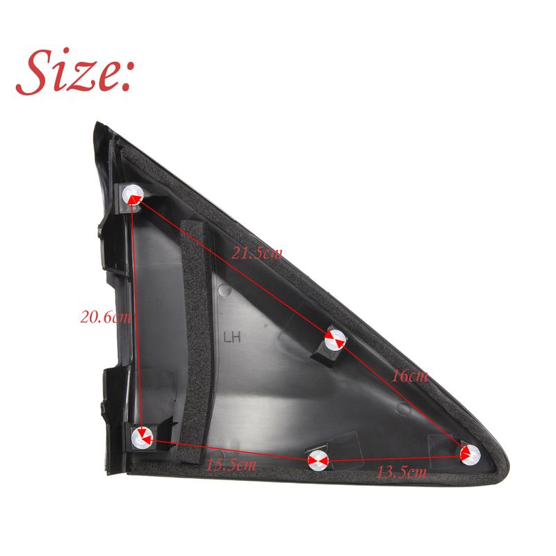 Car Front Window Triangle Garnish Cover Panel Side Mirror Triangle Trim For Toyota Hiace Coummter Super Grandia GL 2005-