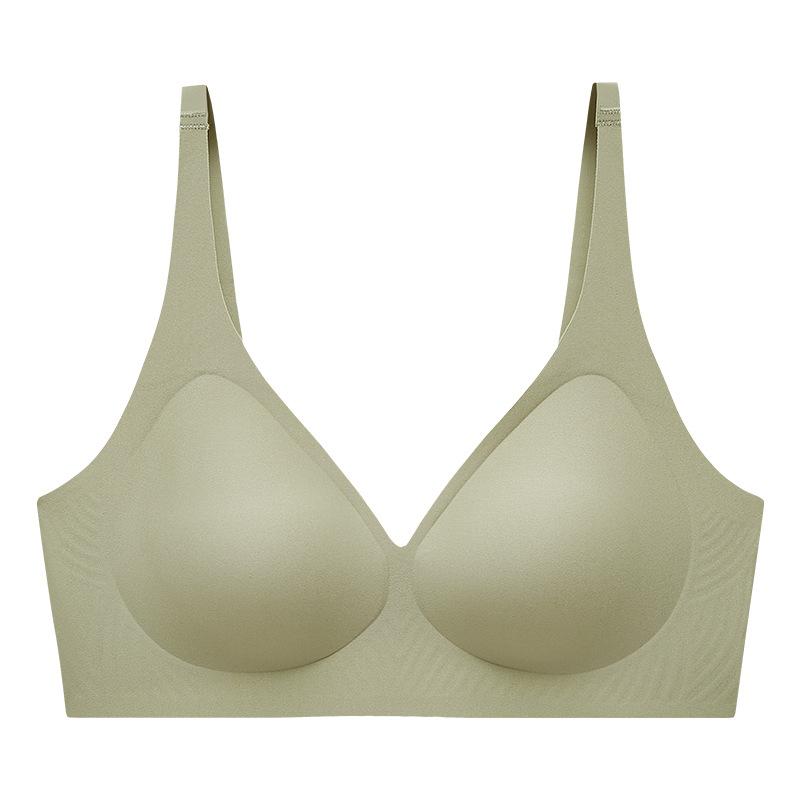Shishen V Seamless Comfortable Jelly Strip Without Steel Ring Soft Support Gather Anti-sagging Bra
