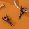 Halloween Party Copper Gothic Skeleton Butterfly&Chain Cross Pendant Bead Fit Charms Bracelet For Jewelry Making Women Gift