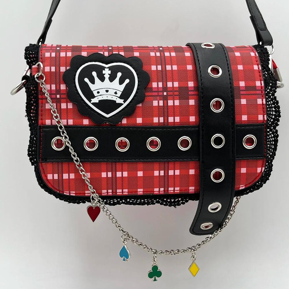 Market-4 Anime Hinamori Amu Crossbody Tas Cosplay Heuptas Meisje JK Uniform Messenger Schoudertas Student Handtas Cadeau rood