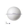 Boules en polystyrène, pleine, 12 cm