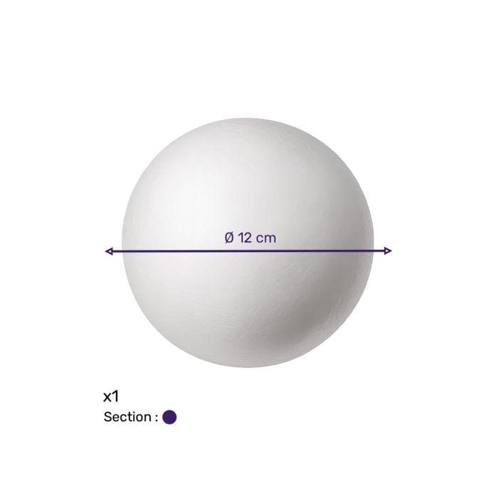 Boules en polystyrène, pleine, 12 cm