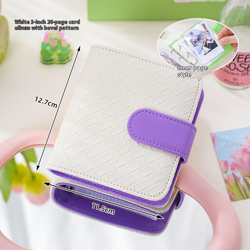 A5 Kpop Idol Photocards Holder PU Photo Album With 20pcs 3inches Sleeves Binder Collect Book For Photographs
