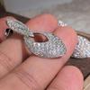 2025 European & American Fashion Hollow Water Drop Stud Earrings with Zircon Inlay