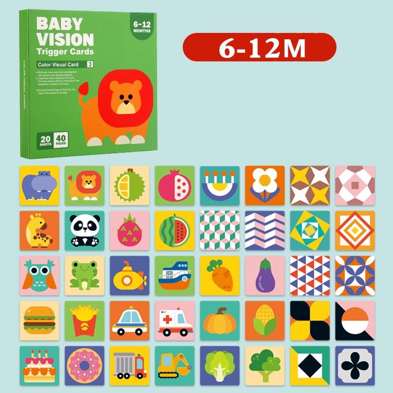 Black And White Sensory Cards For Babies 0-6 Months 30 Cards With 60 Stimulating Patterns