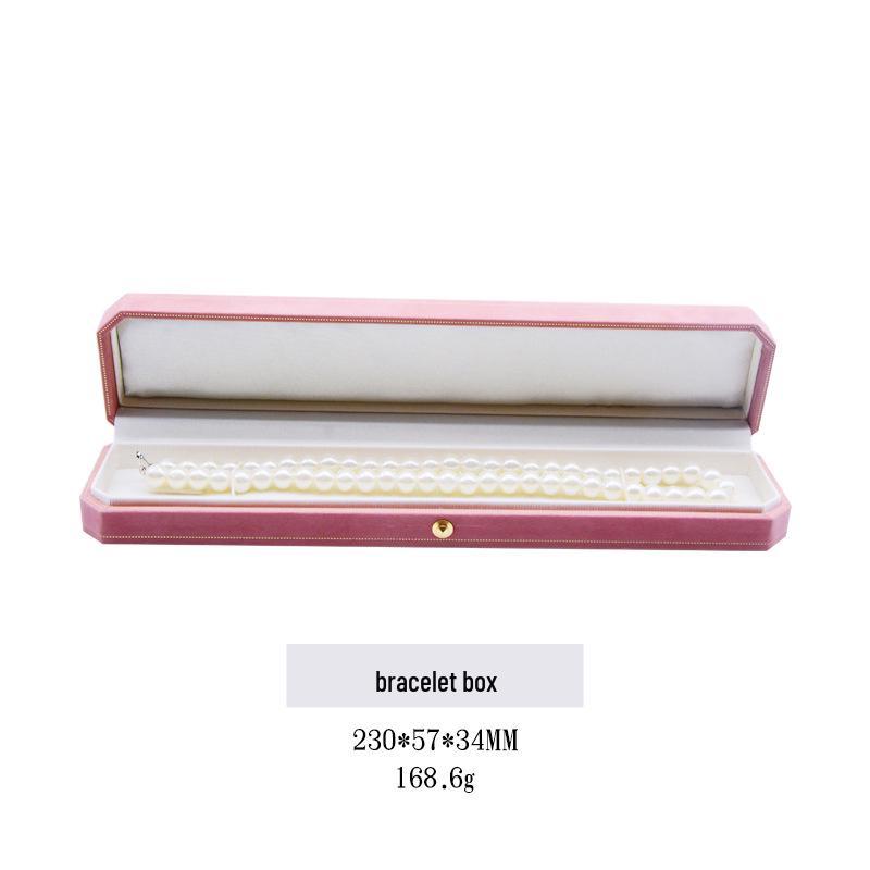 Octagonal Velvet Wedding Jewelry Box for Rings, Necklaces, and Earrings
