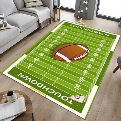 1PC Football Field Non-Slip Floor Carpet Compatible for Office&Living Room&Bedroom&Dining Room - Flat - Weave Machine-S0309