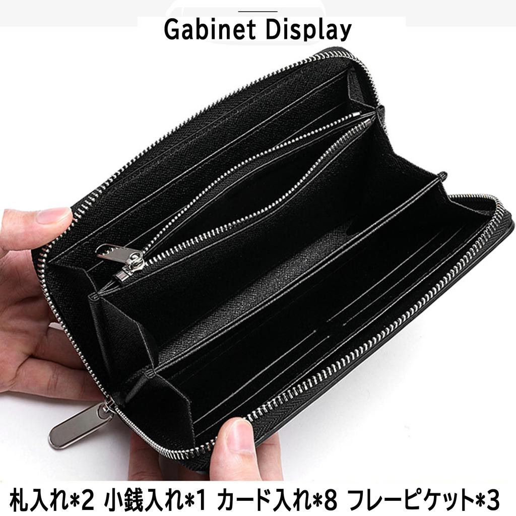 Tatibana Long Large Genuine Separate Coin Made by Top Wallet Stylish Cowhide Leather Black Men's Wallet, Capacity, Leather, Anti-Skimming, Purse,
