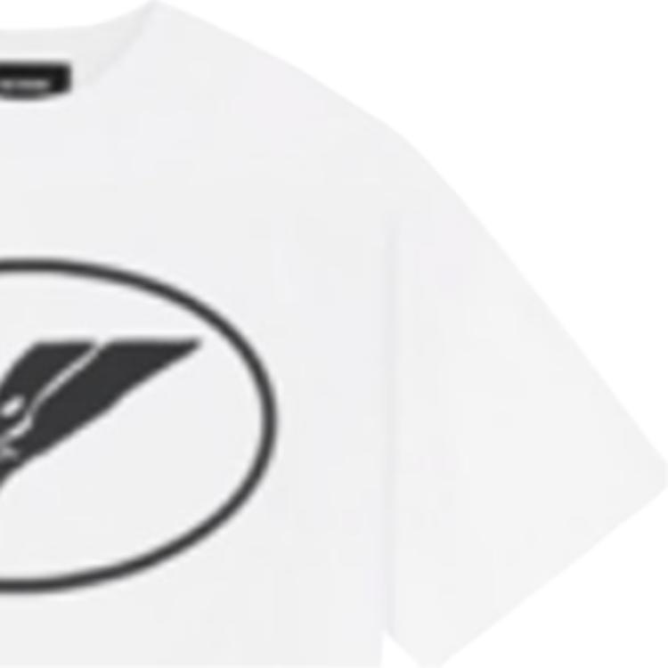 We11done FW22 Casual Geometric Print Round Neck Short Sleeve T-Shirt Unisex Tops WD-TT3-22-832-U-WH