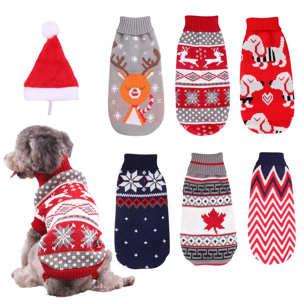 Small, Medium And Large Dogs Christmas Pet Supplies Clothes Teddy Autumn And Winter Elk Cat And Dog Clothes