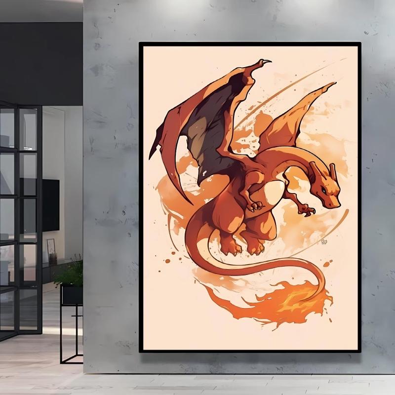 Japanese Anime Canvas Paintings Pokemon Umbreon Retro Style Cartoon Picture Modern Home Living Room Children's Room Decor Poster