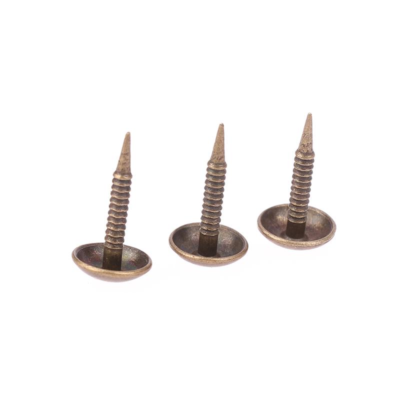 100Pcs Antique Bronze Upholstery Nails Jewelry Wood Box Sofa Tack Stud Pushpin Doornail Furniture Home Decor 8Mm*15Mm Hardware