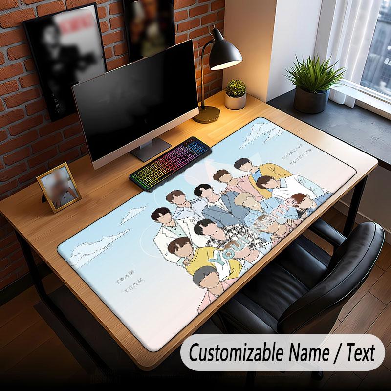 Custom Name Extended Mouse Pad,SEVENTEEN Gaming Desk Mat For Home Office Desktop Decor